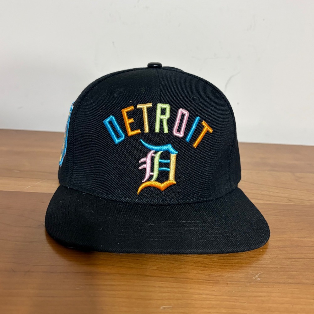 Pro Standard Detroit Tigers MLB Cooperstown Snapback Hat Black Multi-Color Logo